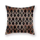 Axyaa Luxury Gold Black Geometric Marble Stripe Pillowcase
