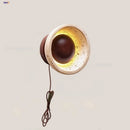 Axyaa Vintage LED Wall Light Fixture Natural Yellow Travertine Stone Bedside Lamp
