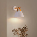 Nordic Wooden Wall Sconce LED Hanging Lamp by Axyaa