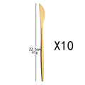 Axyaa Gold Flatware Set - 10Pcs Stainless Steel Dinnerware Cutlery Silverware