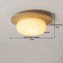 Axyaa LED Ceiling Lamp Nordic Style Yellow Travertine Acrylic Living Room Light