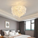 Axyaa Nordic Leaf Pendant Light: Minimalist Designer Feather Lamp for Bedroom, Living Room, or Clothing Store