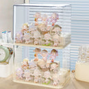 Axyaa Acrylic Figure Display Stand: Transparent Organizer Box for Dust-proof Storage