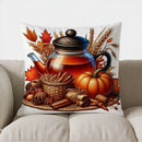 Axyaa Halloween Bats & Pumpkins Pattern Cushion Cover for Sofa, Bedroom, Car