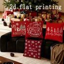 Axyaa Christmas Patterned Pillow Cover for Sofa, Bedroom, Car - Rectangular Back Cushion