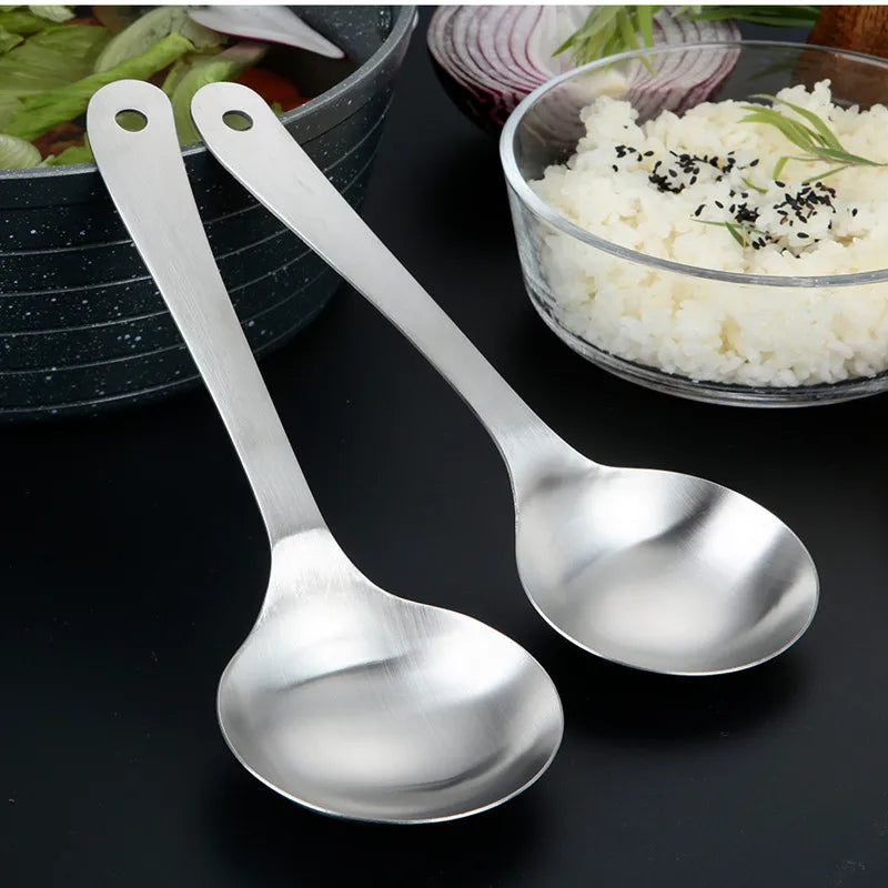 Axyaa Stainless Steel Long Handle Soup Spoon