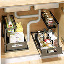 Axyaa Under Sink Organizer Shelf: 2-Tier Slide-Out Rack for Kitchen Storage and Organization