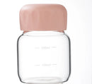 Axyaa Mini Solid Color Glass Water Bottle with Lid