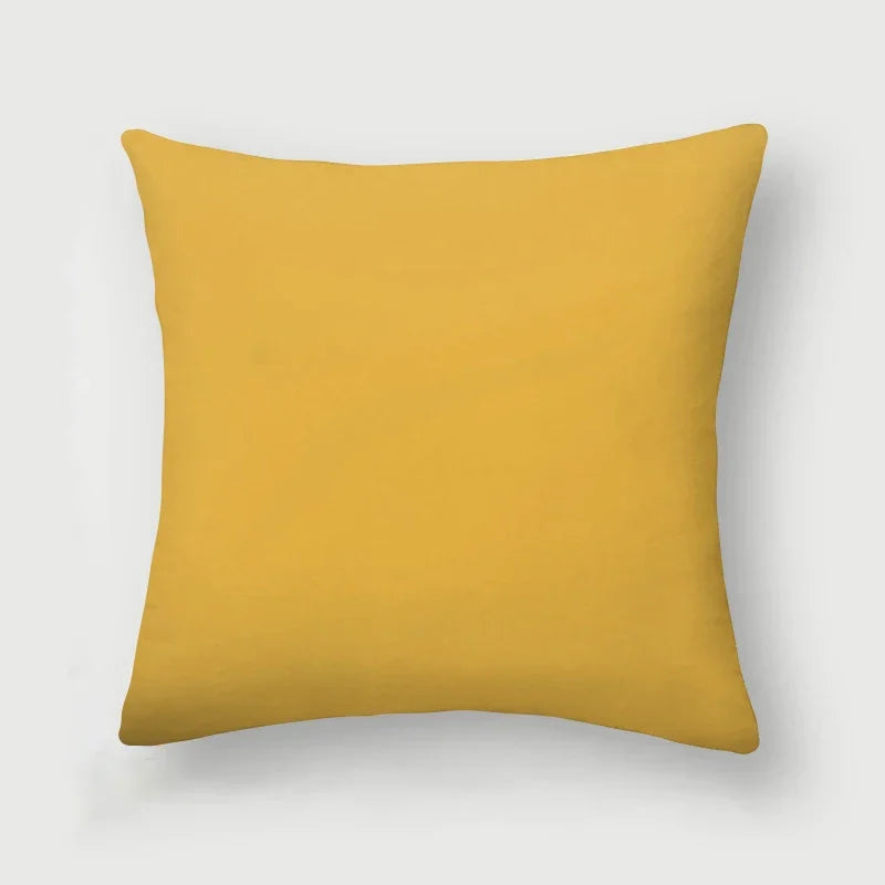 Axyaa Home Decor Polyester Sofa Pillowcase in Warm Orange Blue for Living Room