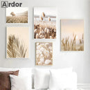 Axyaa Sunset Lake Canvas Wall Art - Nordic Scenery Print for Home Decor