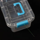 Axyaa Plastic Storage Bins with Lids - Stackable Clear Containers for Craft Organization