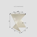 Axyaa Acrylic Geometric Design Side Table for Living Room, Sofa, Bedroom - Modern Minimalist Style