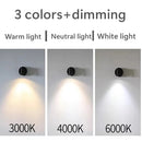 Axyaa LED Wall Light: Rechargeable, Dimmable, Touch Switch, Magnetic Base
