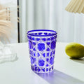 Axyaa Colorful Tumbler Cup, Hand-carved, Heavy Bottom, Whiskey & Bourbon Glass, 310ml