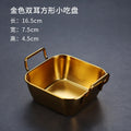 Axyaa Stainless Steel Food Tray Korean Snack Plate Breadbasket Organizer