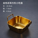 Axyaa Stainless Steel Food Tray Korean Snack Plate Breadbasket Organizer