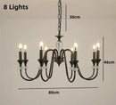 Axyaa Black Gold Iron Crystal Chandelier for Classic Indoor Home Lighting