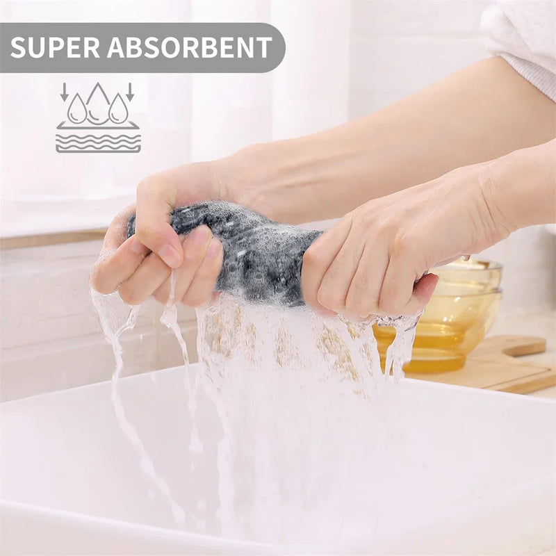 Axyaa Kitchen Towels: Absorbent Honeycomb Cleaning Cloth Set for Dishes, Tableware & Glass