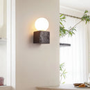 Axyaa Black Hole Stone Modern Wall Light Sconce for Bedroom, Living Room