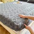 Axyaa Winter Flannel Fleece Bed Sheet - Double Bed Coral Fleece Fitted Sheet