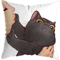 Axyaa Cute Cat Kiss Love Pillowcase 45x45cm - Home Decor Short Plush Pillow Cover