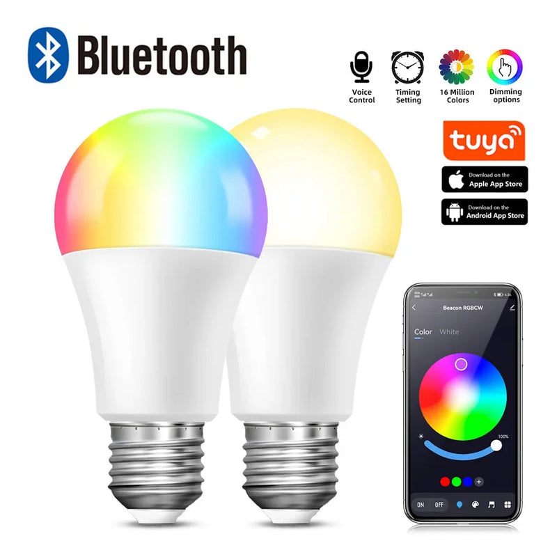Axyaa RGB Smart LED Bulb with App Control - Dimmable 9/15W for Home, Bar, Club