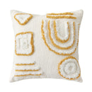 Axyaa Ivory Chenille Abstract Line Art Cushion Cover 45X45cm