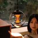 Axyaa Glass Pendant Chandelier for Dining Room Bedroom Entryway Balcony Lamps