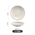 Axyaa Classic White Ceramic Dinnerware Set with Bowls, Plates, and Steak Dishes