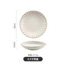 Axyaa Nordic White Ceramic Tableware Set - Dinner Plates, Bowls, Steak Dish, Salad Bowl