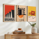 Axyaa Geometric Canvas Print Set: Vasily Chair Marcel Wall Art for Modern Home Decor
