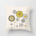 Axyaa Abstract Line Flower Print Pillowcase