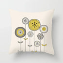 Axyaa Abstract Line Flower Print Pillowcase
