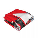 Axyaa Red Tractor Luxury Throw Blanket for Sofa Bed Luxe Brand Retro Blankets