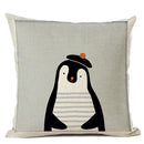 Axyaa Penguin Cushion Cover: Cute Sofa Pillow for Kids & Living Room, 45x45cm