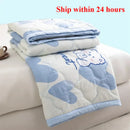 Axyaa Cotton Summer Quilt: Skin-Friendly & Cool, Printed Design for Dormitories