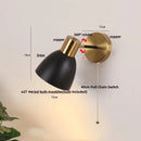 Axyaa Black Iron LED Wall Sconce Modern Simple Bathroom Vanity Light