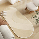 Axyaa Thick Line Oval Bedside Carpet 2024 - Non Slip French Japanese Style Rug