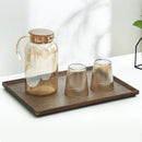 Axyaa Wooden Tea & Coffee Serving Tray Solid Walnut Wood Rectangular Snack Tray