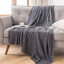 Axyaa Cozy Cable Knit Throw Blanket | Soft Knitted Sofa Blanket for Twin Queen Bed
