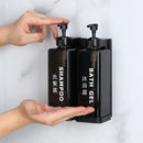 Axyaa Wall Mount Manual Press Shampoo & Shower Gel Dispenser Set