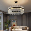 Axyaa Crystal Chandelier Pendant Light for Living and Dining Room
