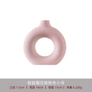 Axyaa Ceramic Donut Vase White Nordic Home Decor Arrangement Holder