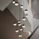 Axyaa Modern LED Staircase Chandeliers for Living Room Lighting