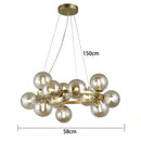 Axyaa Glass LED Pendant Chandelier Light for Living Room and Dining Room