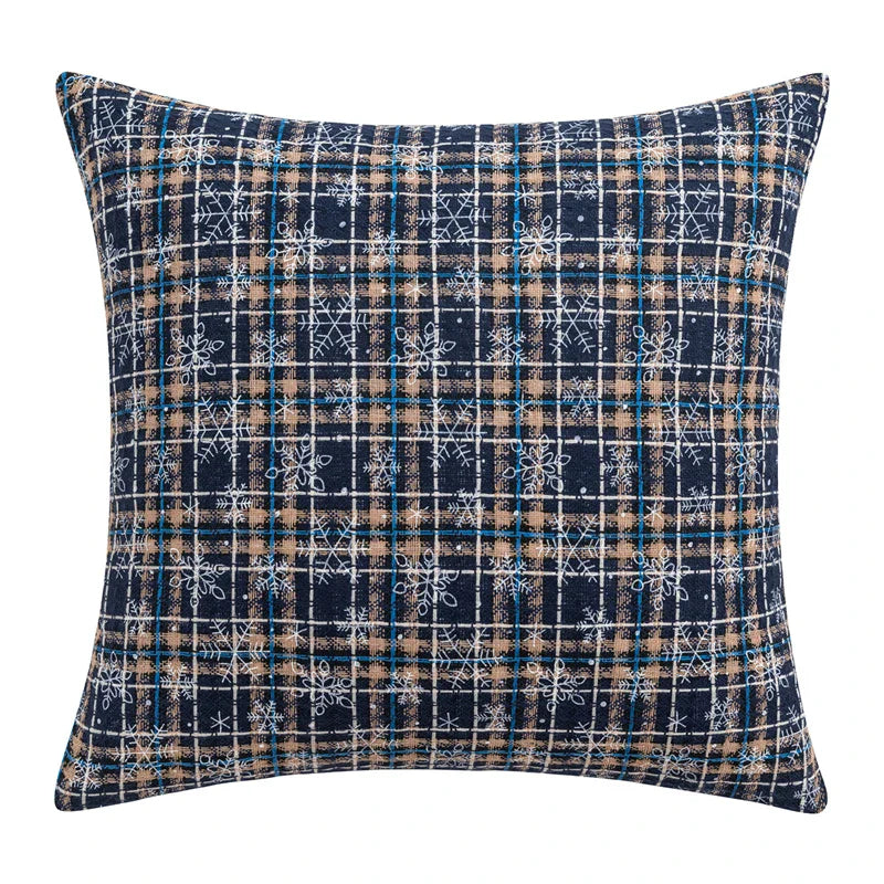 Axyaa Christmas Plaid Cushion Cover for Cheerful Home Decor