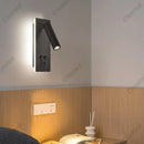 Axyaa Rotatable LED Wall Lamp, Rechargeable Bedside Reading Light for Bedroom, Living Room