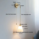 Axyaa Nordic LED Wall Lamp Pull Chain Switch Indoor Stair Light Sconce