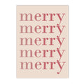 Axyaa Merry Pink Christmas Wall Art Canvas, Kids Room Decor, Nursery Posters, Nordic Design.