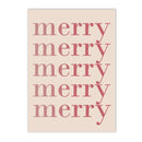Axyaa Merry Pink Christmas Wall Art Canvas, Kids Room Decor, Nursery Posters, Nordic Design.